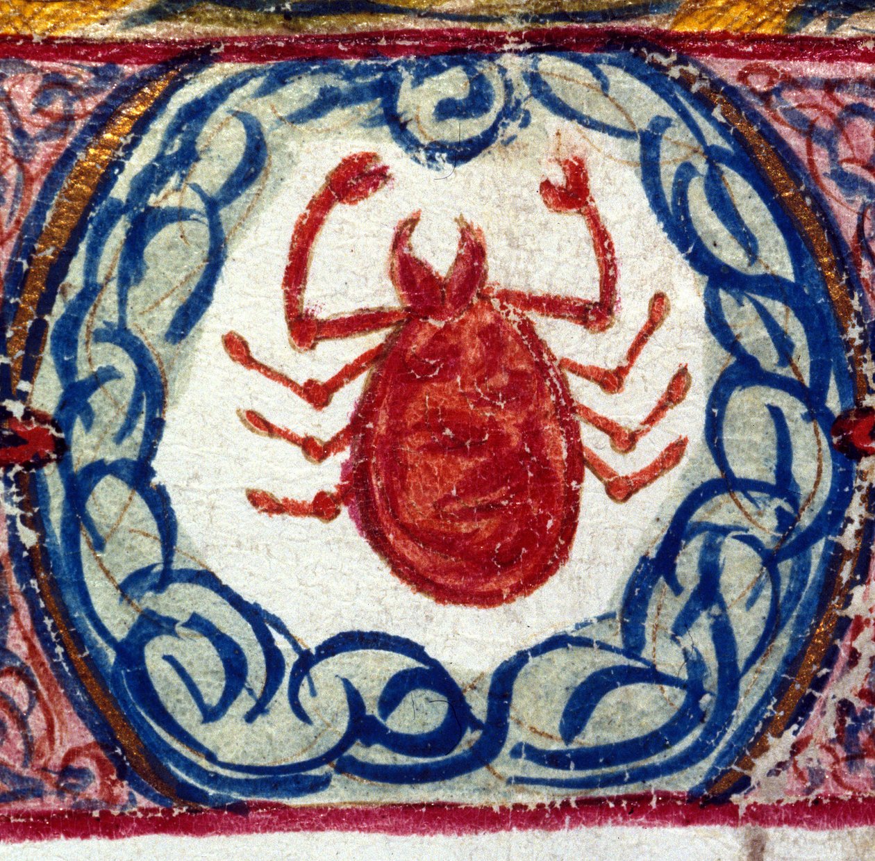 Tecken på cancer. Italienskt horoskop från mitten av 1400-talet. av Italian School