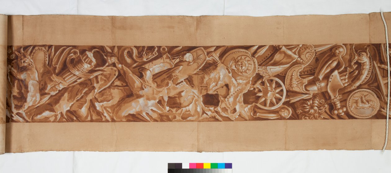 Three Drawings after the Antique, c.1750 (penselteckning förhöjd i brun tvätt över svag markering i svart krita) av Italian School