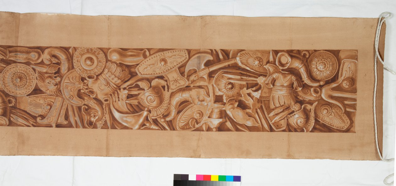 Three Drawings after the Antique, c.1750 (penselteckning förhöjd i brun tvätt över svag markering i svart krita) av Italian School