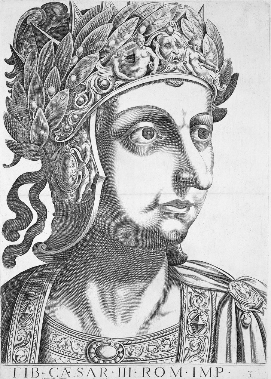 Tiberius Caesar (42 f.Kr.-37 e.Kr.), 1596 av Italian School
