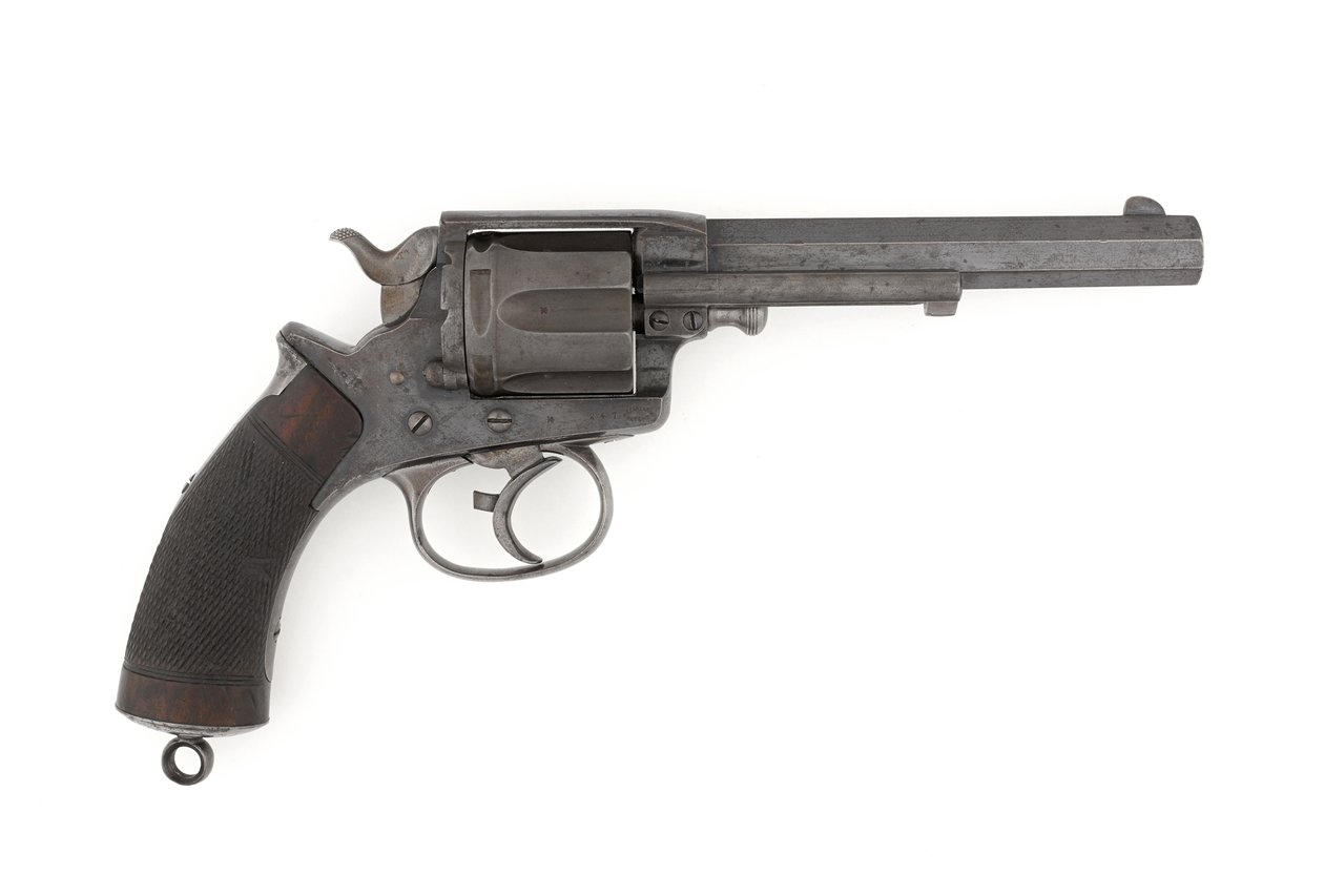 Tranter .450 tum dubbelverkande center-fire revolver, c.1878 (revolver, centre-fire, Tranter MK I, .450 i armé dubbelverkande) av Italian School