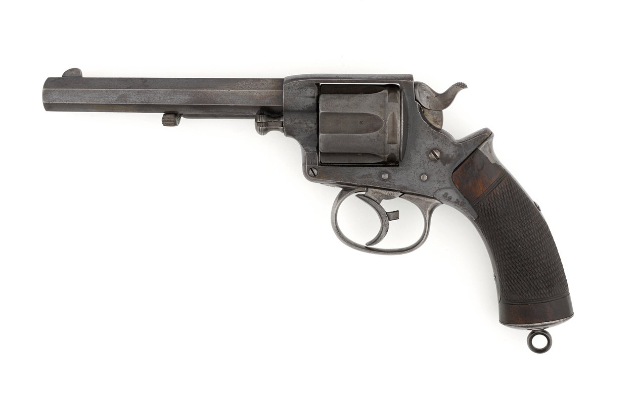 Tranter .450 tum dubbelverkande center-fire revolver, c.1878 (revolver, centre-fire, Tranter MK I, .450 i armé dubbelverkande) av Italian School