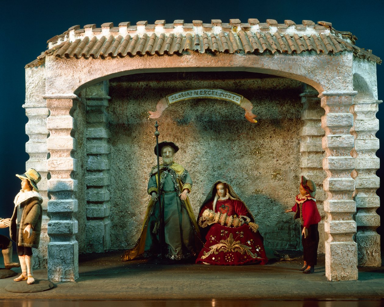 Tyrolsk daghem, ca 1770 (vaxfigurer och blandteknik) av Italian School