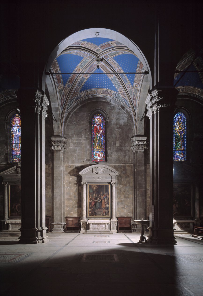 Utsikt över Lucca katedral av Italian School