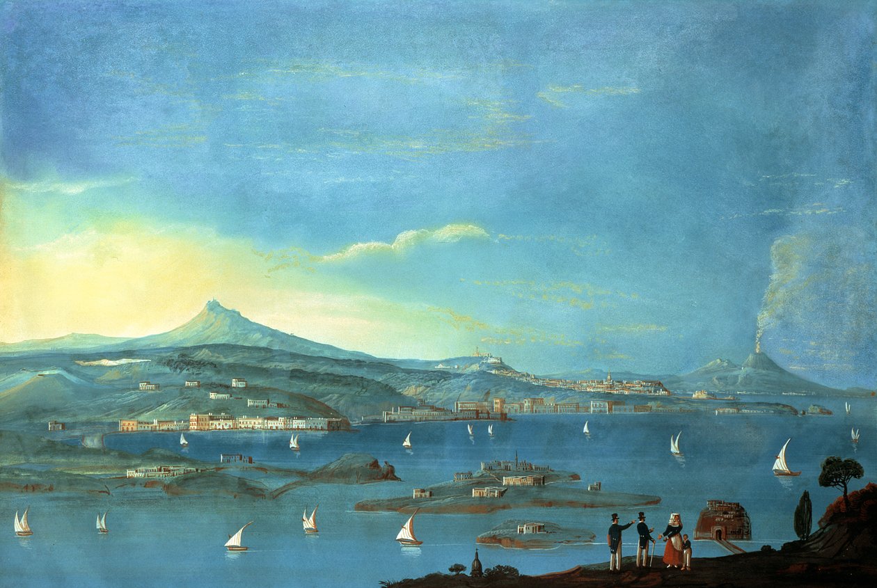 Utsikt över Eremitaget av Nicole dIschia (gouache ombord) (se även 207964, 207965, 207966) av Italian School