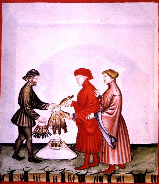 dol.106v Små fåglar och trastar, illustration från 