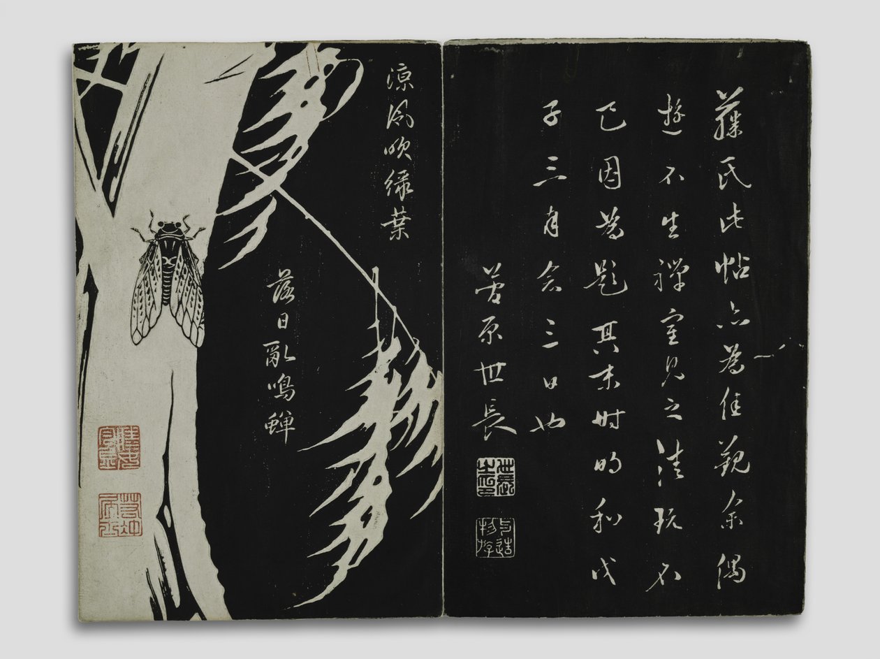 Blommor i Kun-lun-bergen (Gempô Yôka) Edo-period (träblocktryck) av Ito Jakuchu
