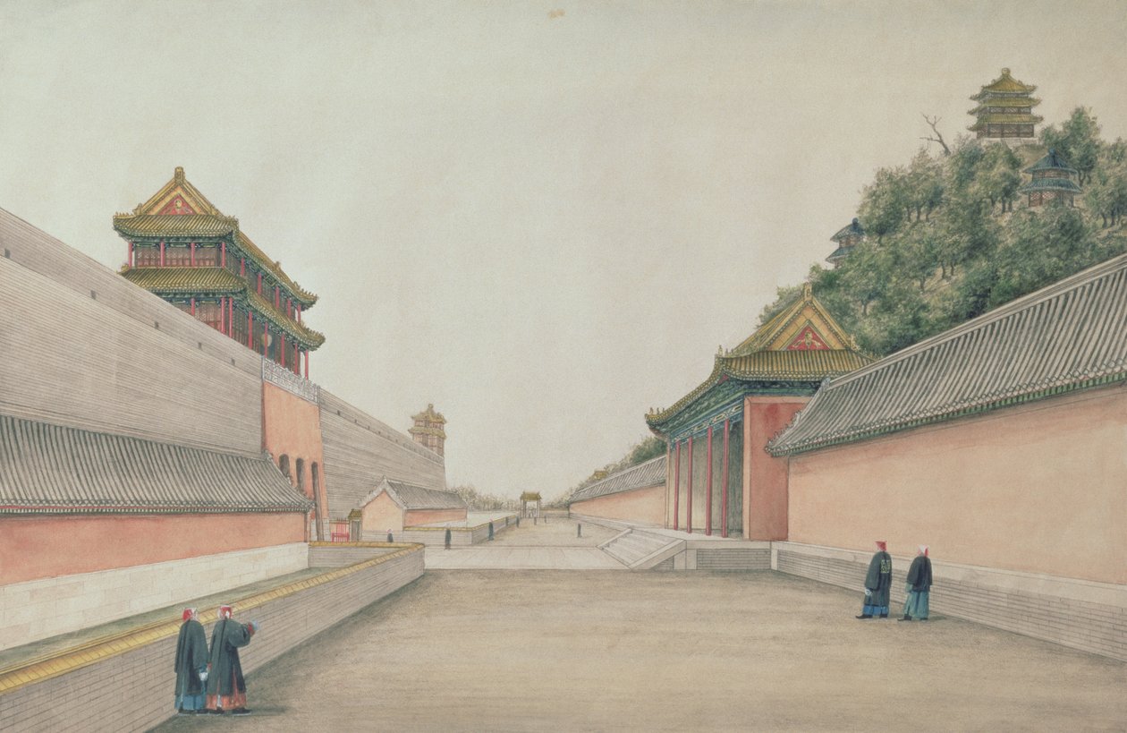 Det kejserliga palatset i Peking, från en samling kinesiska skisser, 1804-06 av Ivan Alexandrov