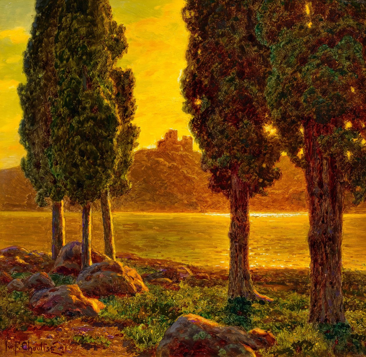 Solnedgång av Ivan Fedorovich Choultse