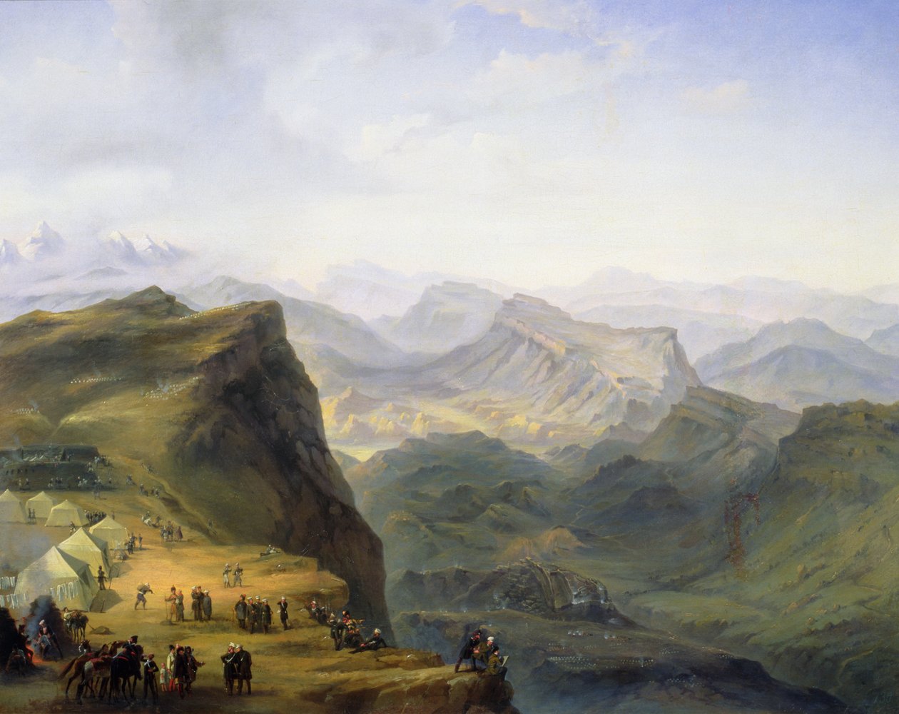 Ryskt militärläger i Dagestan, 1895 av Ivan Fyodorovich Alexandrovsky