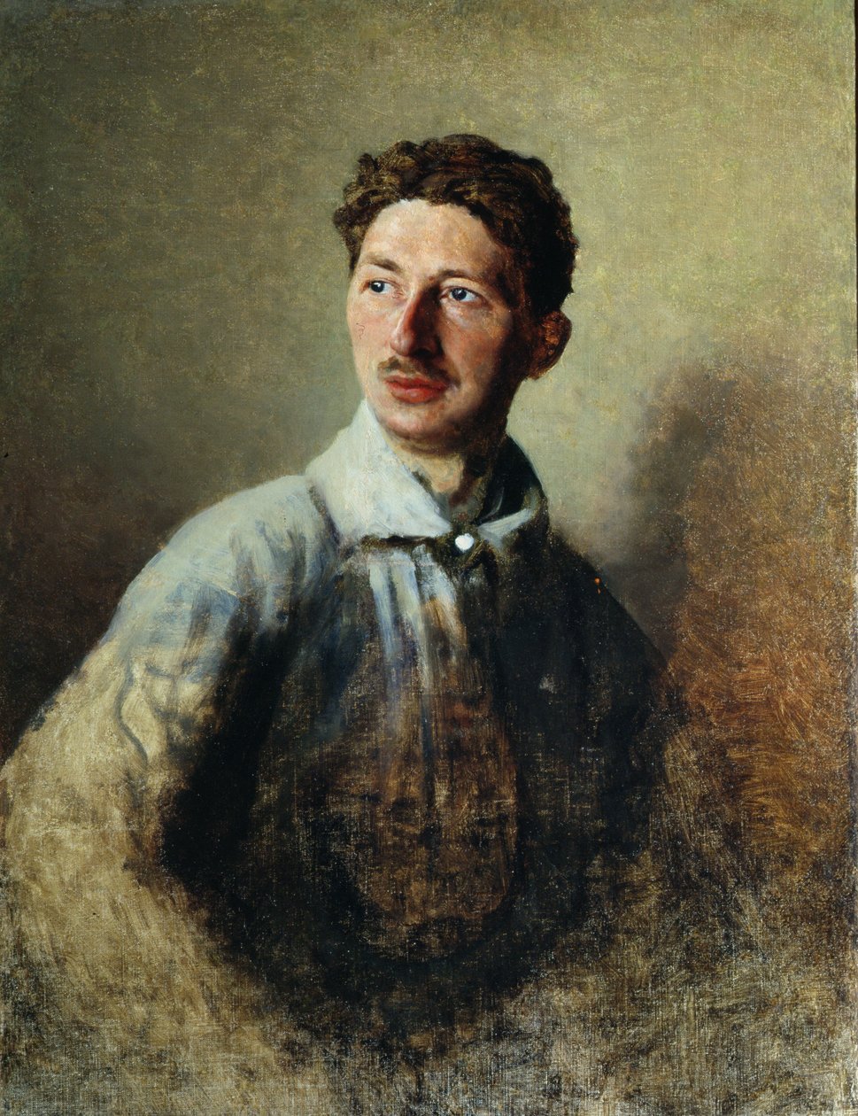 Porträtt av poeten Sergey Gorodetsky (1884-1967) 1909 av Ivan Kirillovich Parkhomenko