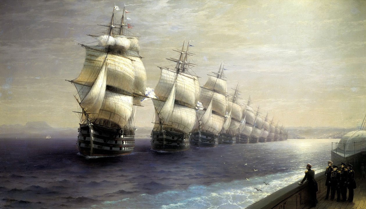 Parad av Svartahavsflottan 1849, 1886 av Ivan Konstantinovich Aivazovsky