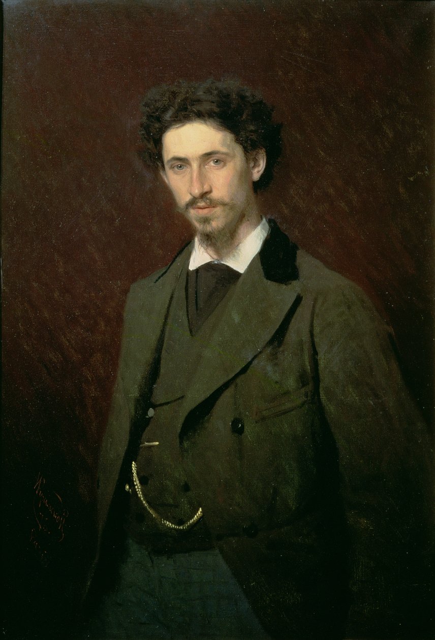 Porträtt av Ilya Efimovich Repin, 1876 av Ivan Nikolaevich Kramskoy