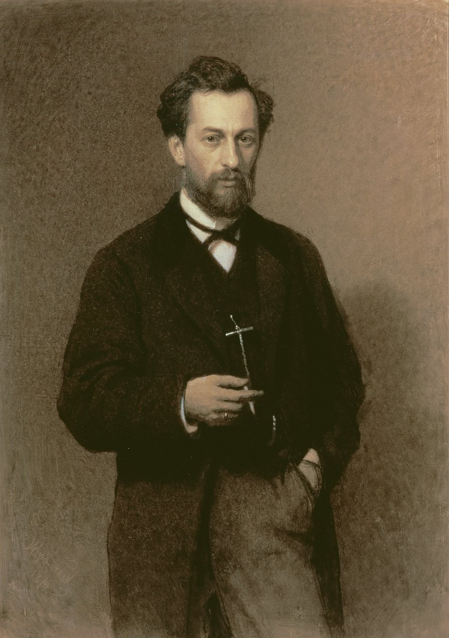 Porträtt av Mikhail Konstantinovich Klodt (1832-1902), 1871 av Ivan Nikolaevich Kramskoy