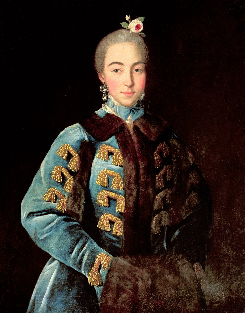 Porträtt av grevinnan Anna Sheremetyeva, ca 1768 av Ivan Petrovich Argunov