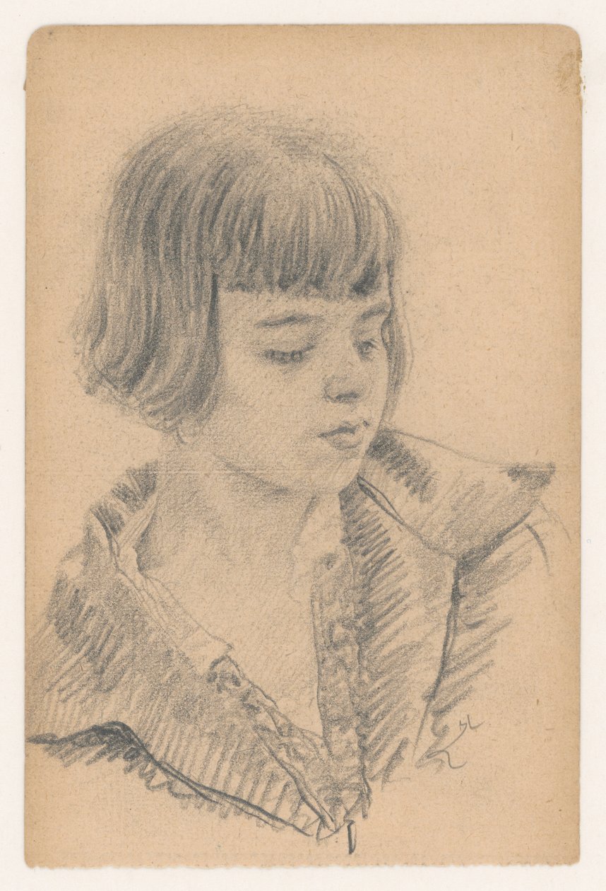 Portrait study of a young girl av Ivan Zabota