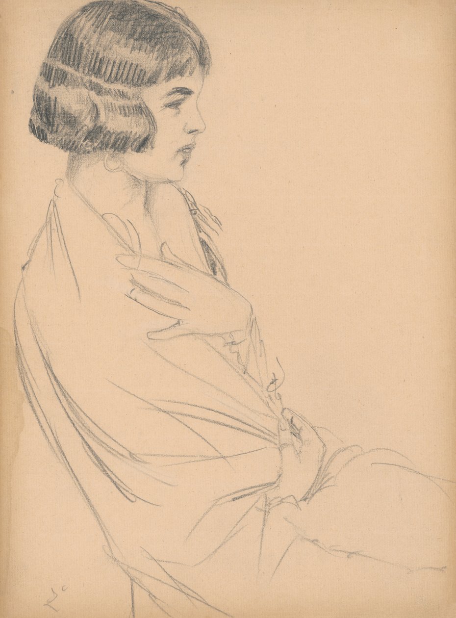 Sitting young lady av Ivan Zabota