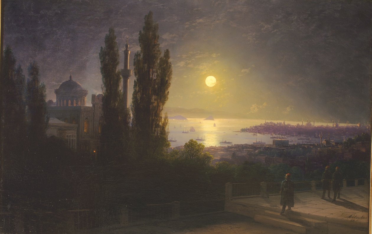 Estniska: "Bosporen-sundet på natten" av Ivan Aivazovsky