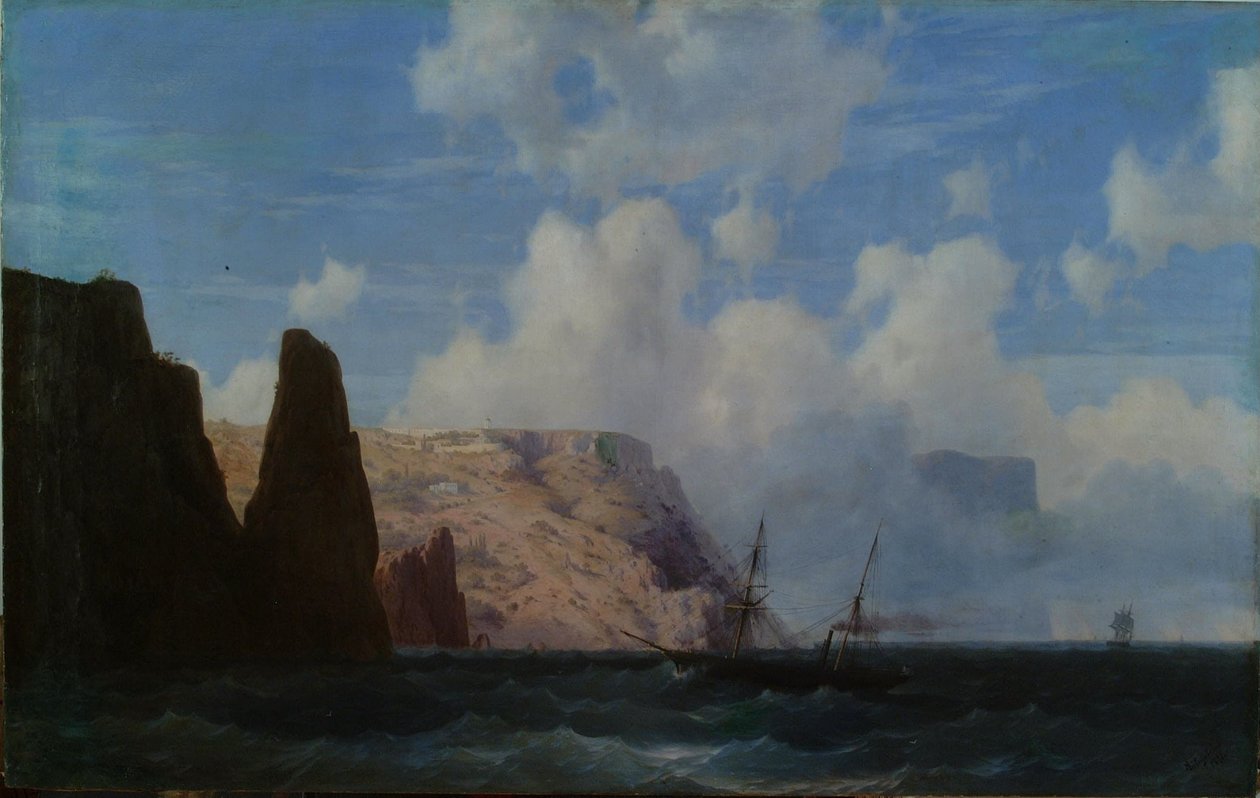 Klippiga klippor av Ivan Aivazovsky