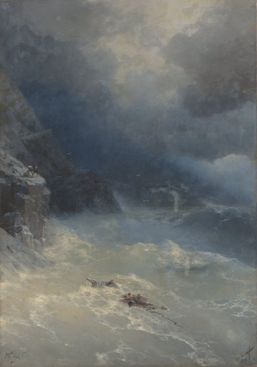 Stormen vid Cape Aya av Ivan Aivazovsky