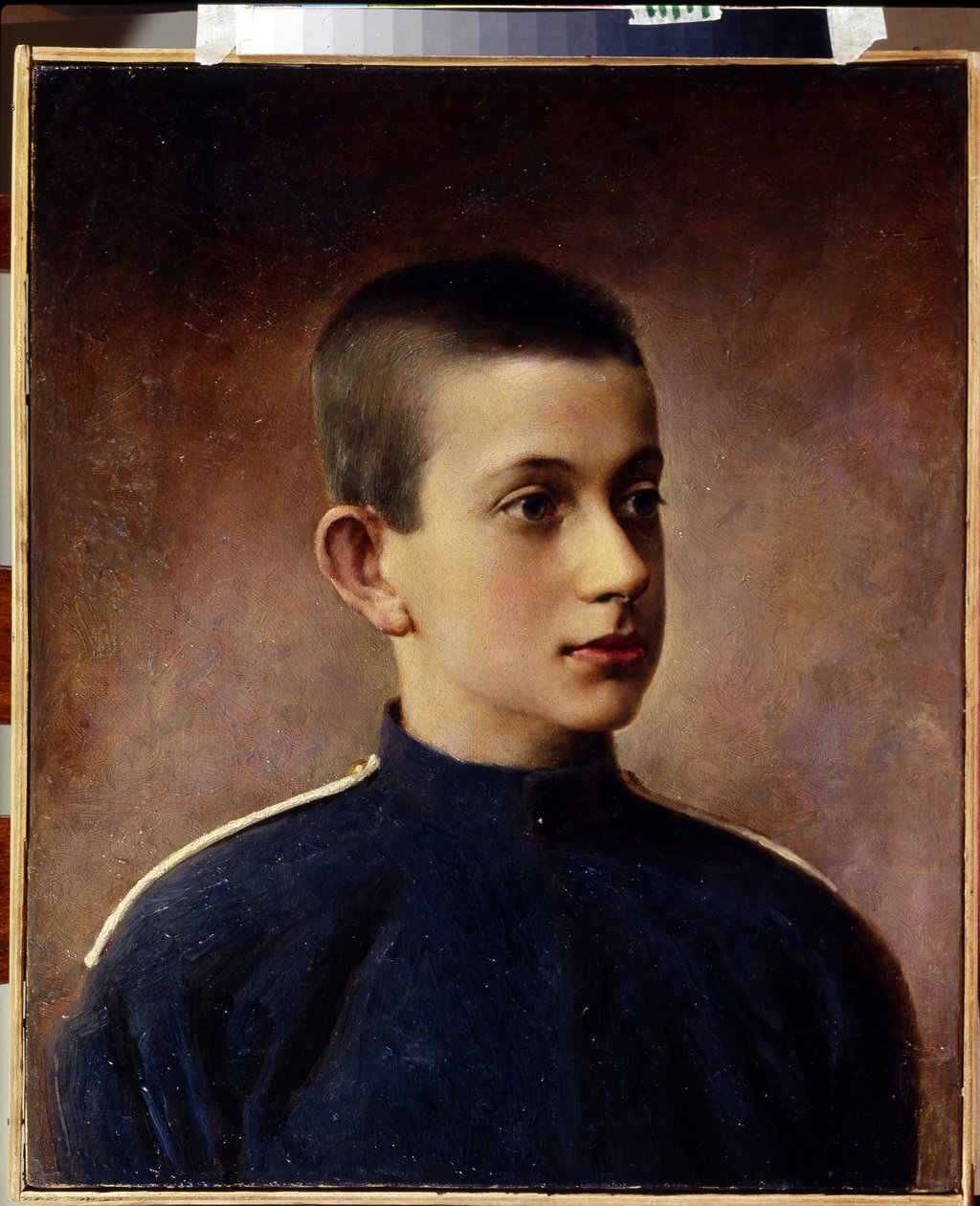 Porträtt av storhertig Konstantin Nikolajevitj av Ryssland (1827-1892). (Porträtt av storhertigen Konstantin Nikolajevitj av Ryssland). Tonåringsporträtt. Målning av Ivan Alexeevich Tyurin (1824-1904), olja på duk. Rysk konst från 1800-talet. Sate centrala av Ivan Alekseevich Tyurin