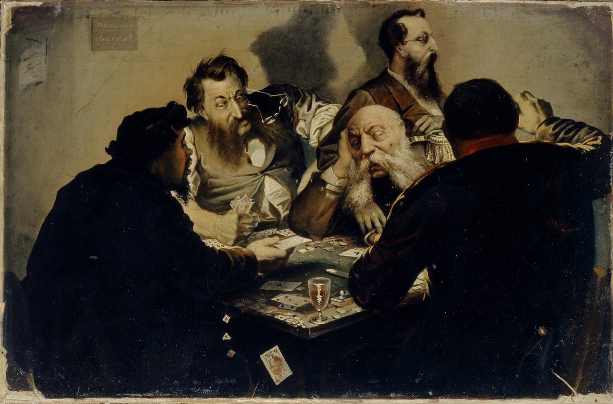 The Cardsharps, 1870-talet av Ivan Alexandrovich Kalganov
