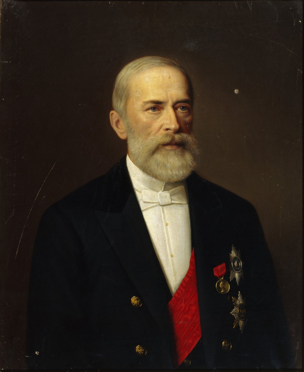 Porträtt av Nikolai Khristianovich Bunge 1823-1895, 1887 av Ivan Alexeevich Tyurin