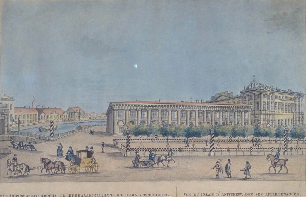 Anichkovpalatset i Sankt Petersburg, 1814 av Ivan Alexeyevich Ivanov