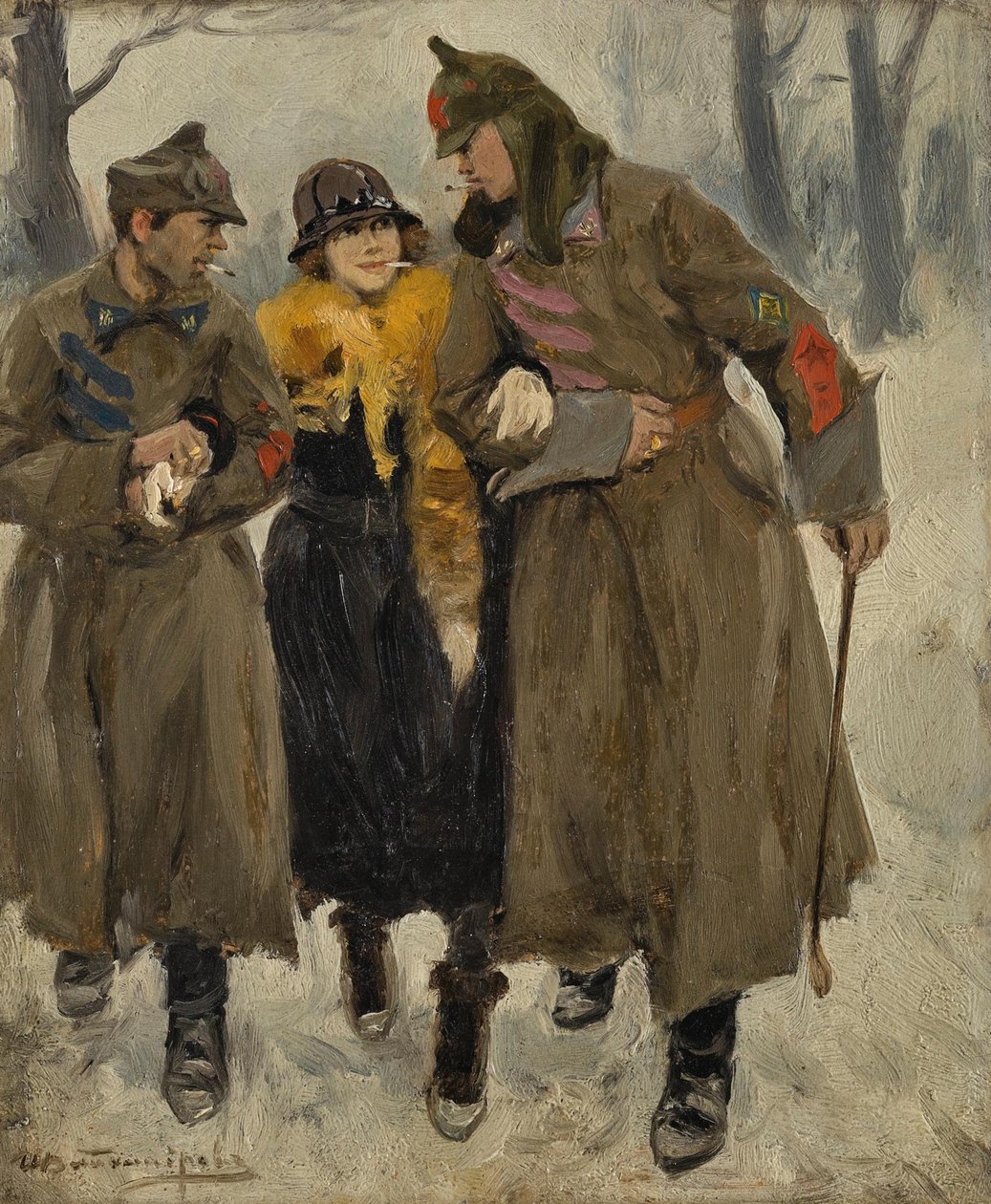 Soldater med prostituerad. av Ivan Alexeyevich Vladimirov
