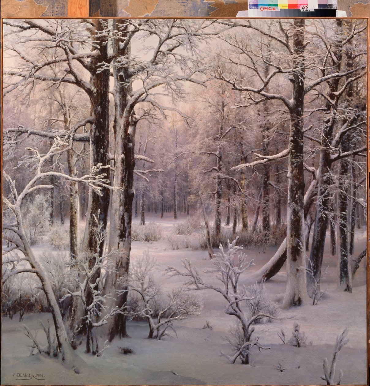 Frost (Rimfrost) - Målning av Ivan Avgustovich Velz (1866-1926), olja på duk av Ivan Avgustovich Velz