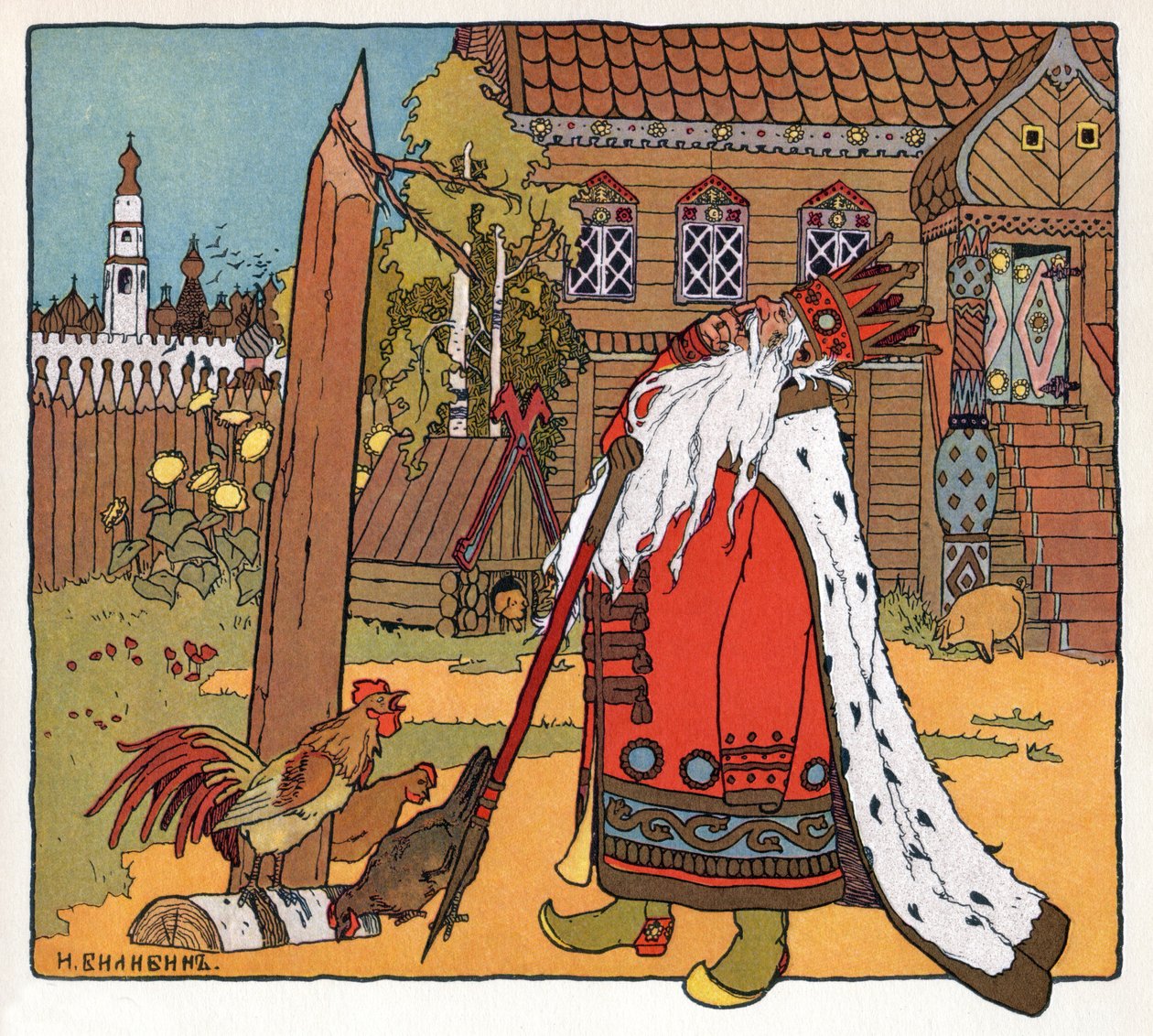 Prinsessan och grodan, ca 1899 (litografi) av Ivan Yakovlevich Bilibin