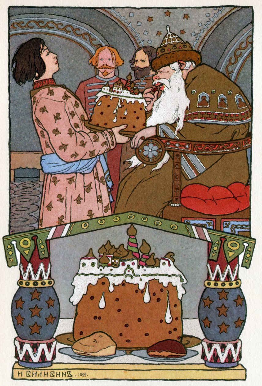 Prinsessan och grodan, ca 1899 (litografi) av Ivan Yakovlevich Bilibin