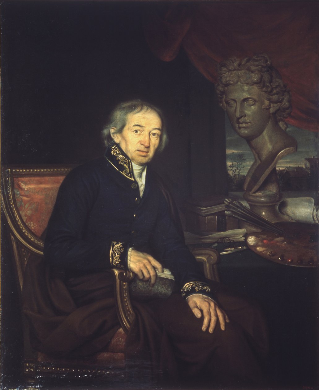 Porträtt av konstnären Dimitri Levitsky 1735-1822, 1812 av Ivan Eremeevich Yakovlev