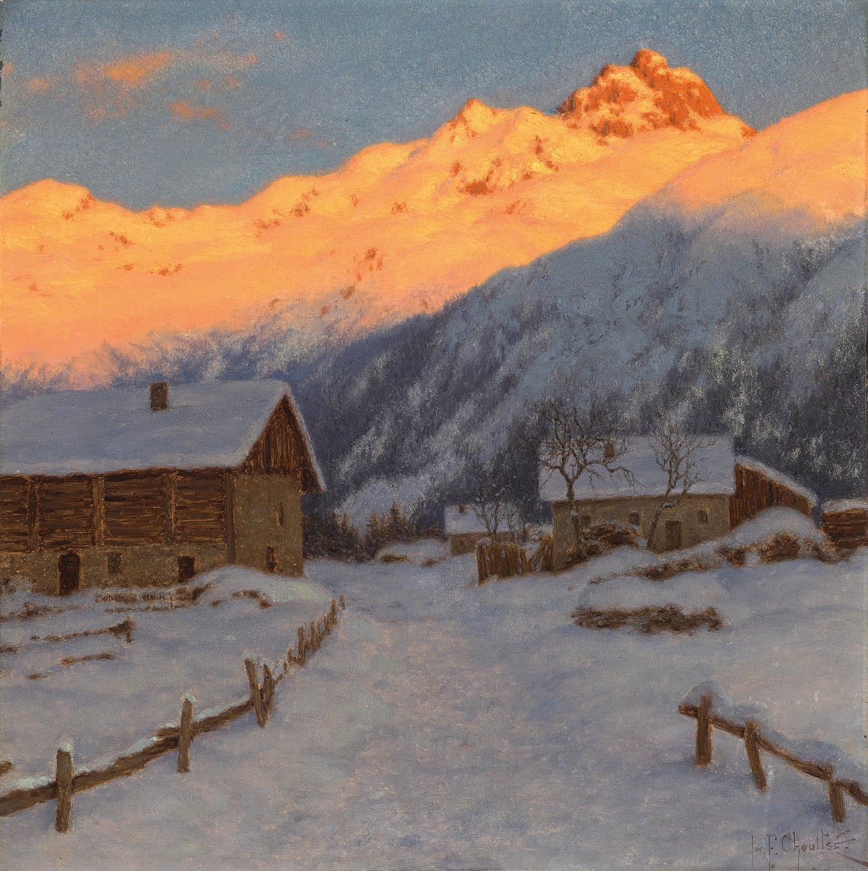 Kväll på berget, Haute-Savoie av Ivan Fedorovich Choultse