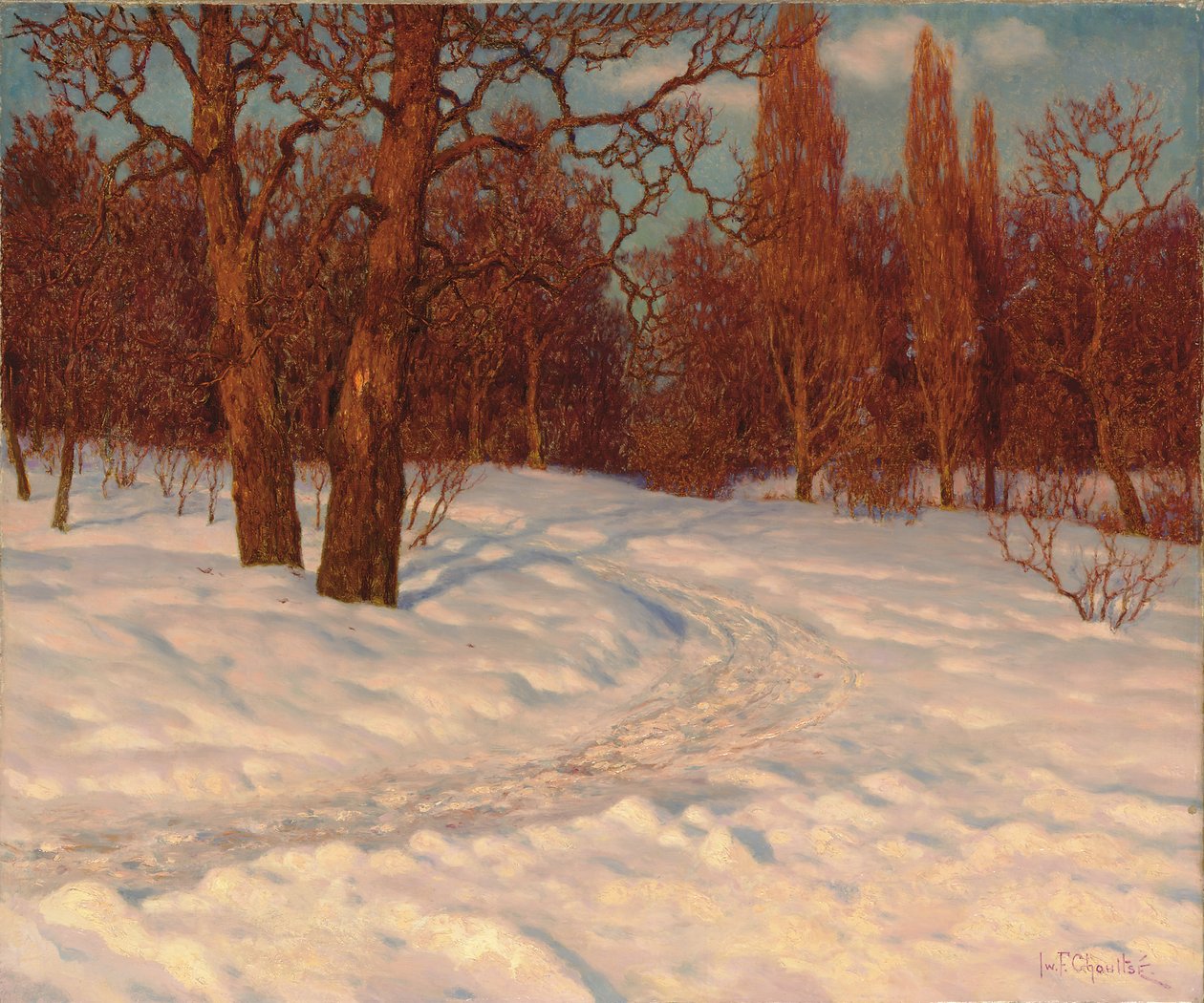 Vinterlandskap i skymningen av Ivan Fedorovich Choultse