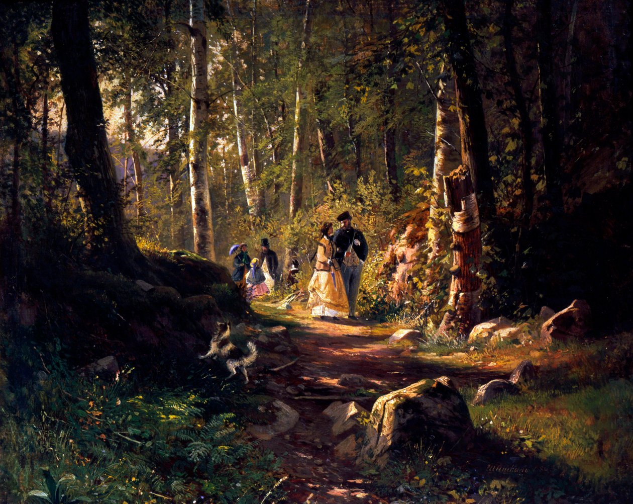 En promenad i en skog, 1869 av Ivan Ivanovich Shishkin