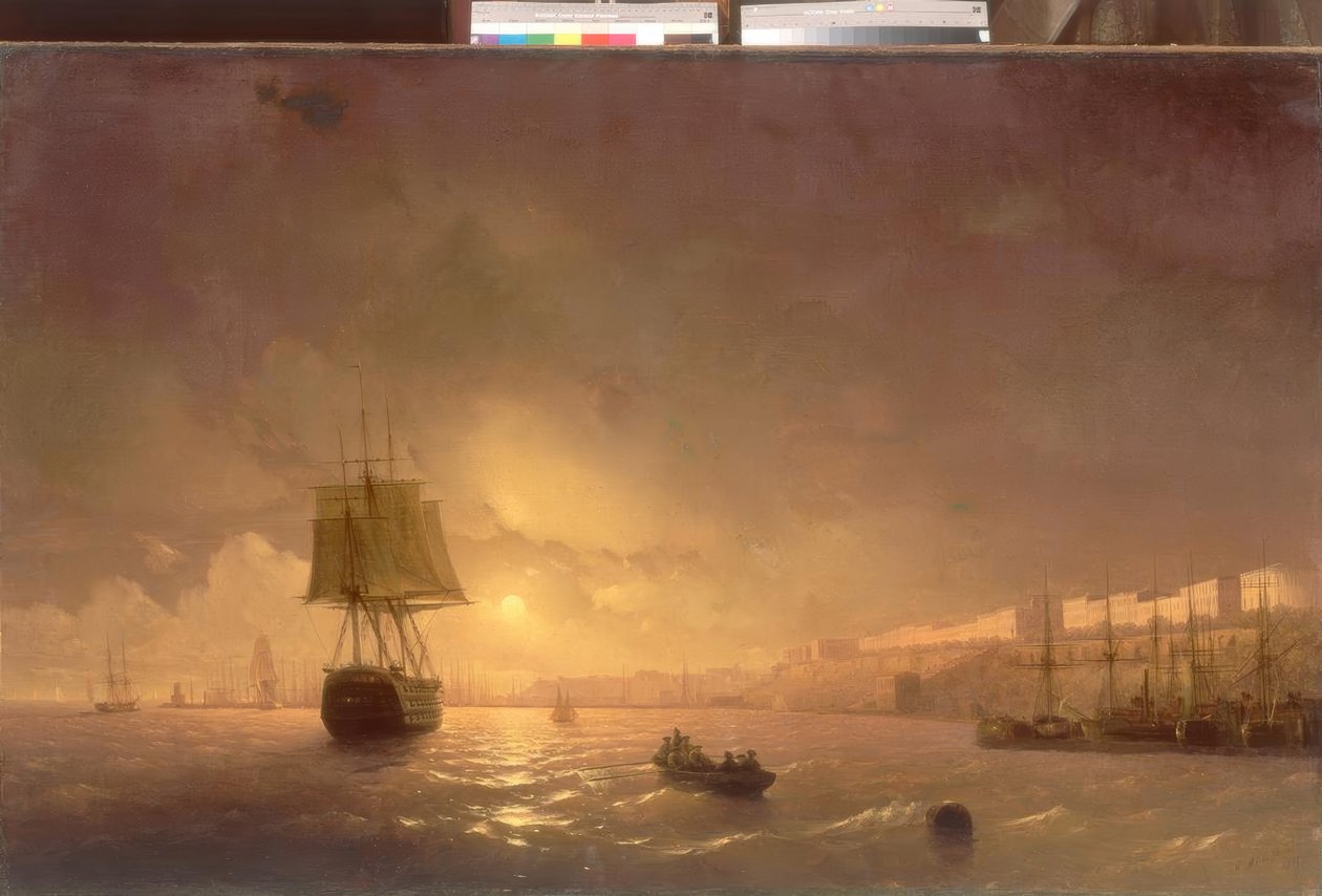Utsikt över Odessa på en månbelyst natt av Ivan Konstantinovich Aivazovsky