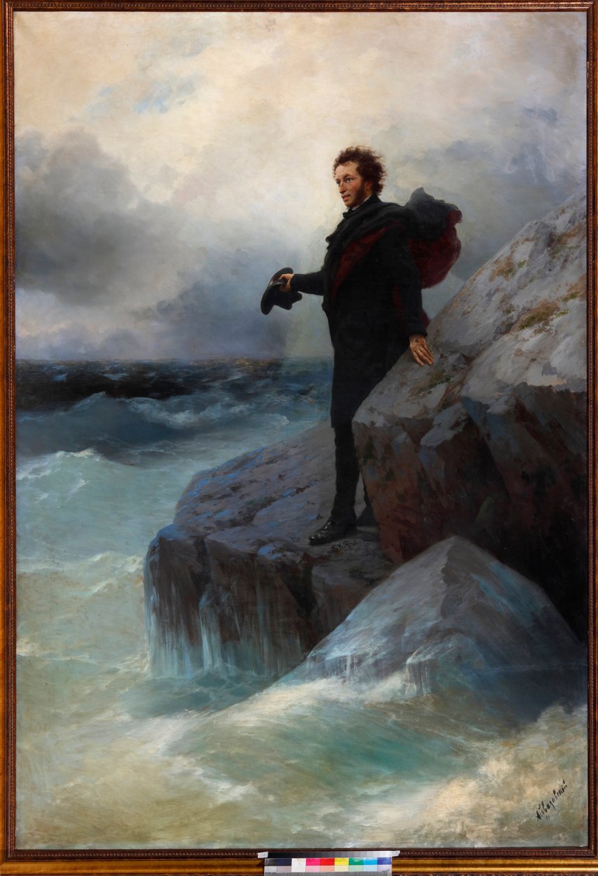 Farväl, fria element, o Hav! Alexander Pushkin vid Svarta havet, 1877. av Ivan Konstantinovich Aivazovsky