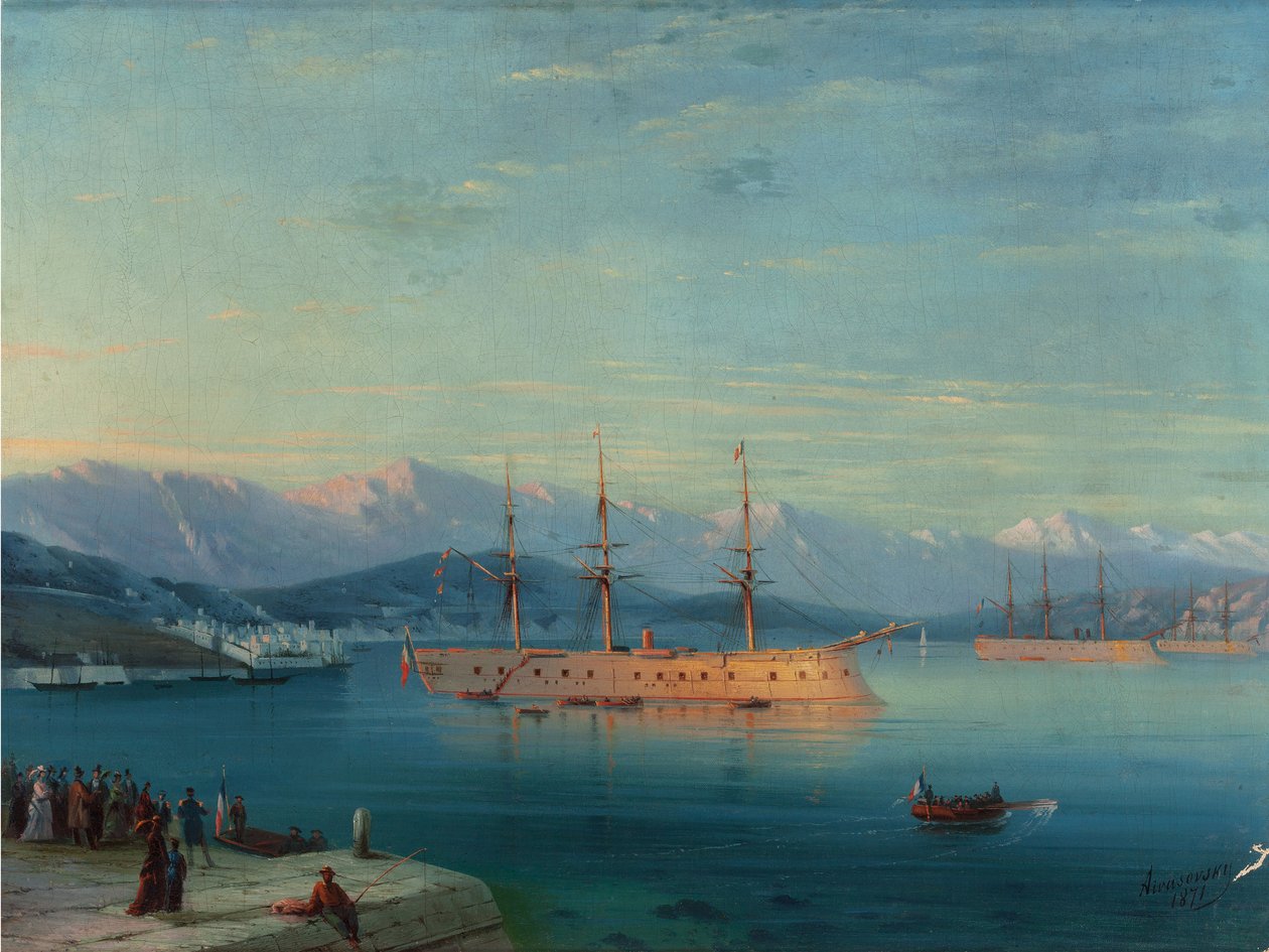 Franska fartyg som avgår från Svarta havet 1871 (olja på duk) av Ivan Konstantinovich Aivazovsky