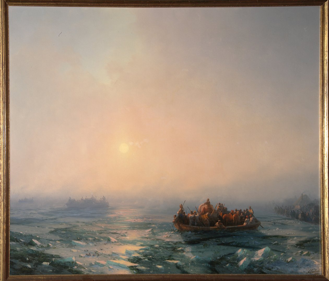 Is som driver på floden Dnepr, 1872 av Ivan Konstantinovich Aivazovsky