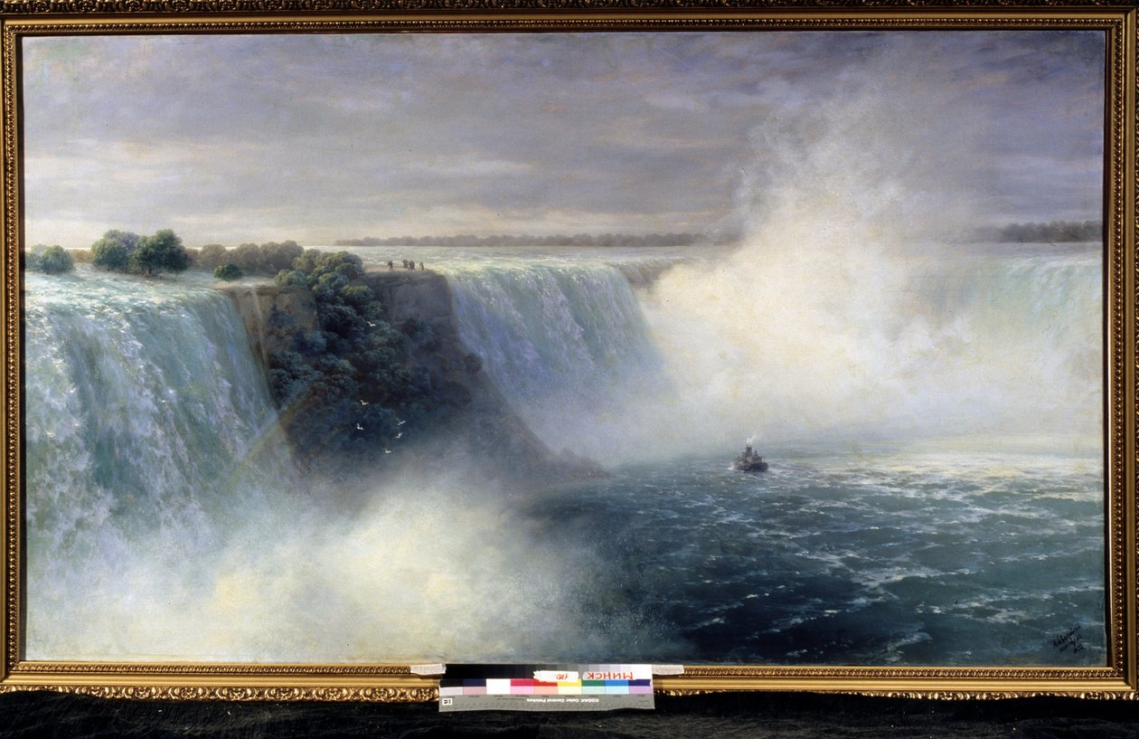 ""Niagarafallen"" Målning av Ivan Aivazovsky (1817-1900) 1892 National Art Museum of Vitryska republiken, Minsk av Ivan Konstantinovich Aivazovsky