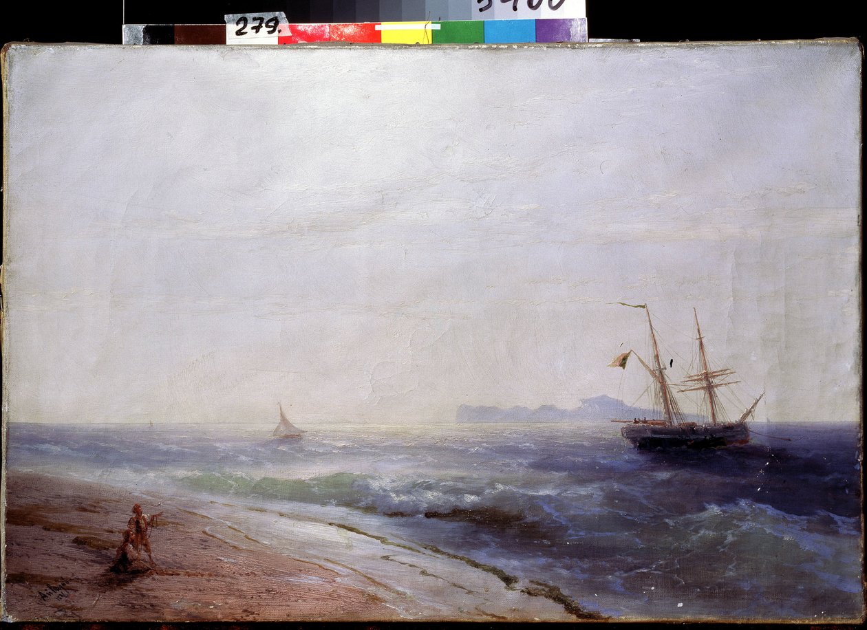 Lile de Tzapri (Italien) (Tzapri Island). Peinture av Ivan Konstantinovich Aivazosky (Ivan Konstantinovich Aivazovsky av Ivan Konstantinovich Aivazovsky