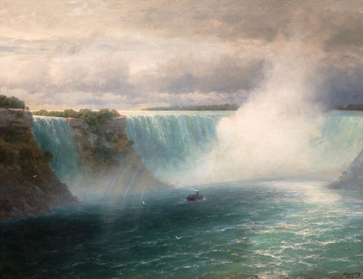 Niagarafallen av Aivazovsky, Ivan Konstantinovich (1817-1900) av Ivan Konstantinovich Aivazovsky