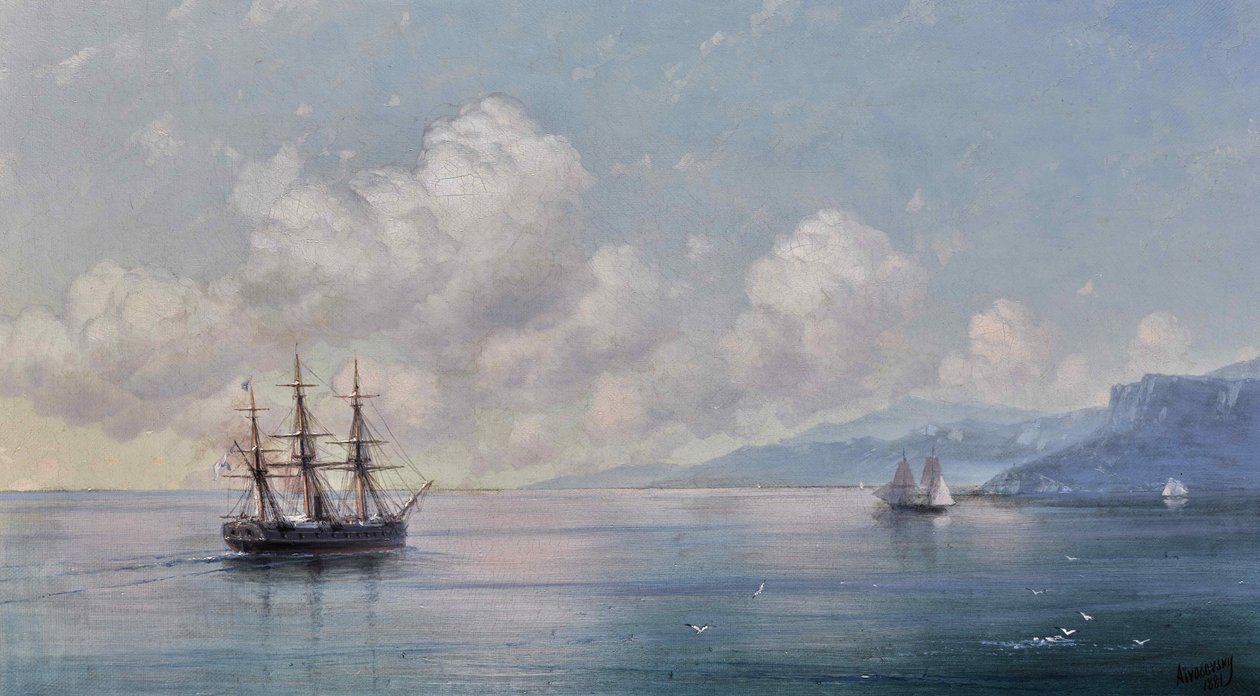 Skepp utanför Krimkusten, 1881. av Ivan Konstantinovich Aivazovsky