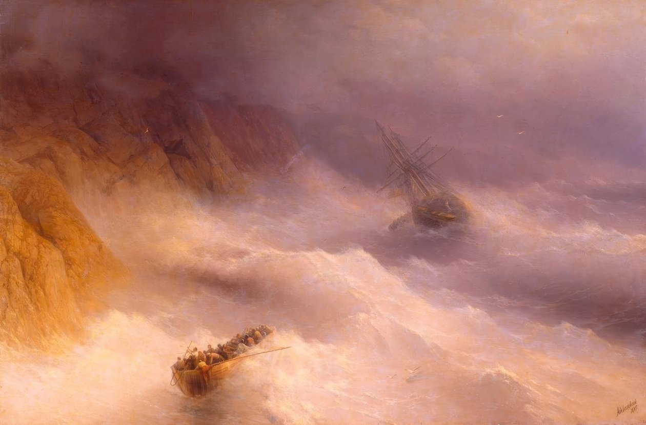 Storm vid Cape Aija av Ivan Konstantinovich Aivazovsky