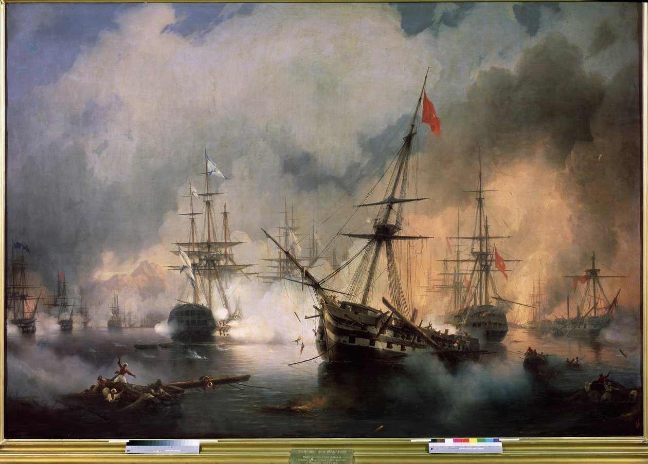 Slaget vid Navarino, 20 oktober 1827 av Ivan Konstantinovich Aivazovsky
