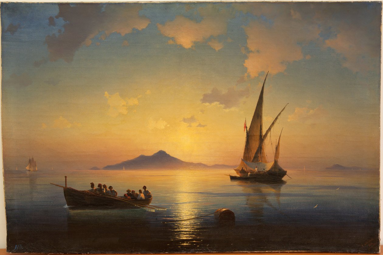 Neapelbukten av Aivazovsky, Ivan Konstantinovich (1817-1900) av Ivan Konstantinovich Aivazovsky