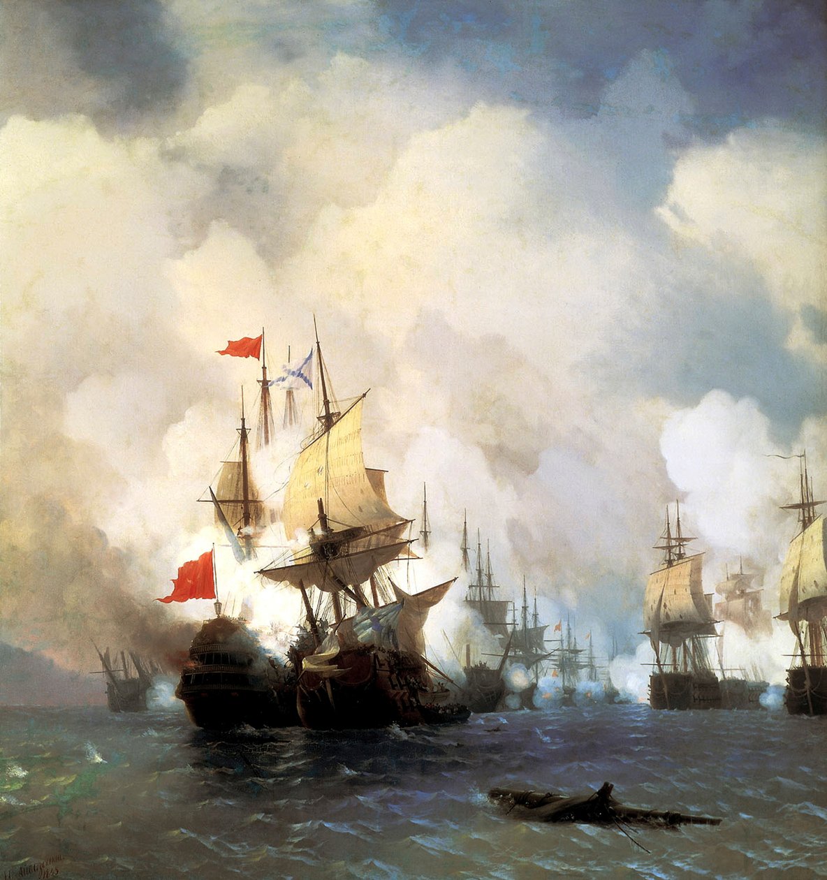 Sjöslaget vid Chesma den 5 juli 1770
