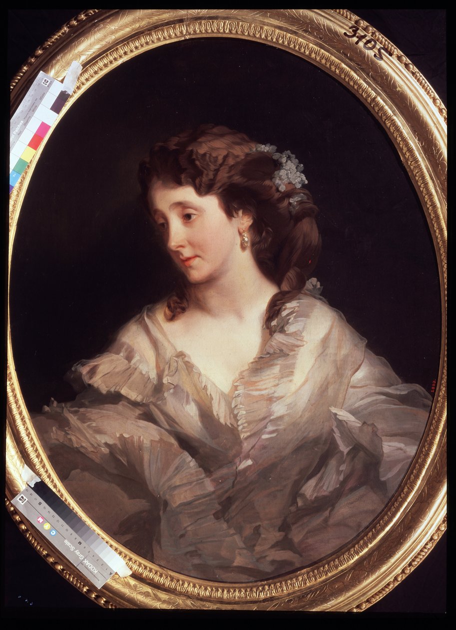 Porträtt av Alexandra Chelischeva. (Porträtt av A. Chelischeva). Målning av Ivan Kosmich Makarov (1822-1897), olja på duk, cirka 1860. Rysk konst, 1800-talsporträtt. Statens Tretjakovgalleri, Moskva. av Ivan Kosmich Makarov