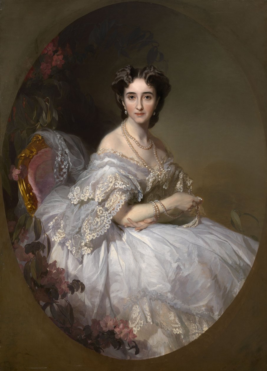 Porträtt av Anastasia Ushakova, född Koni 1824-1902 av Ivan Kosmich Makarov